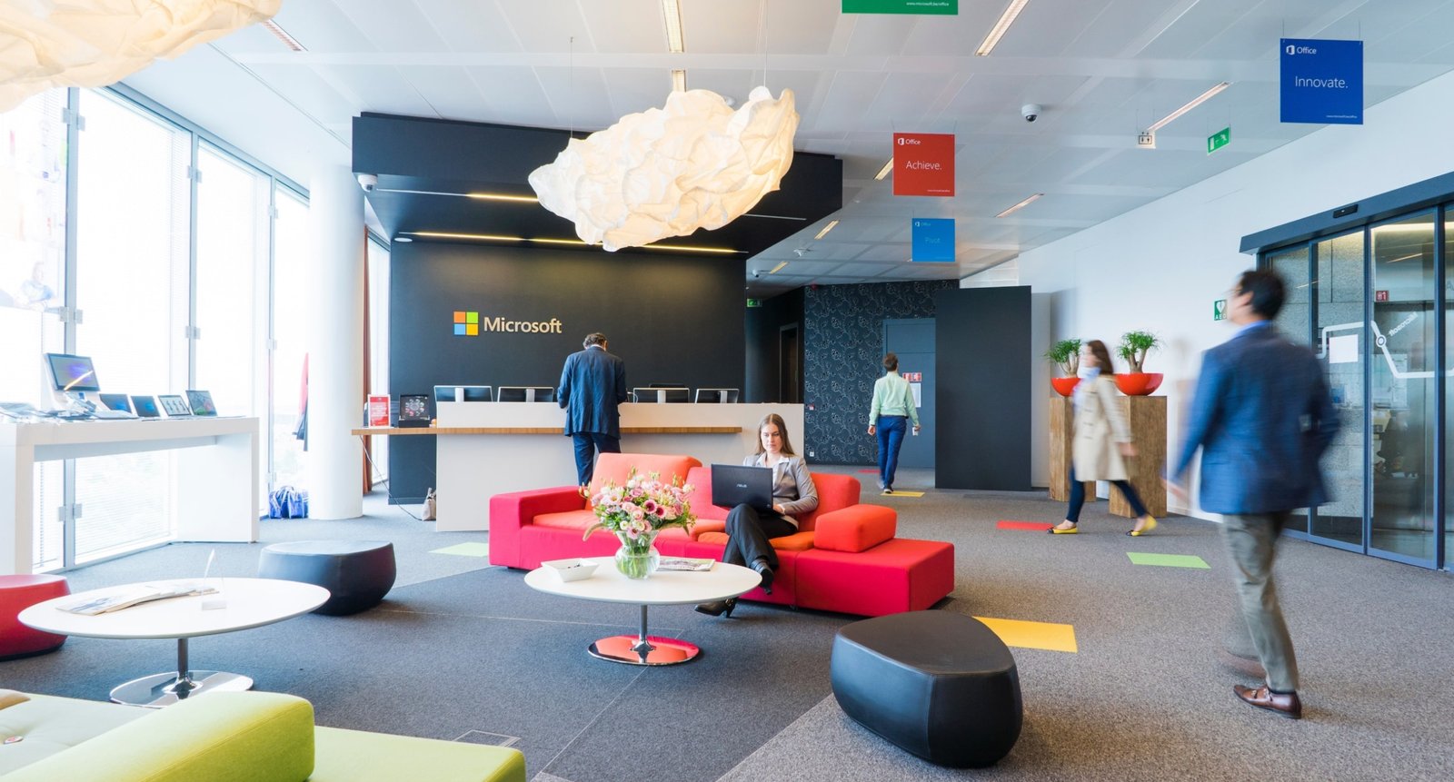 Enterprise IT infrastructure with server systems, networking equipment and connected technology